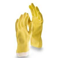 Libman 1321 All-Purpose Reusable Gloves, M, 12 in L, Latex, Yellow