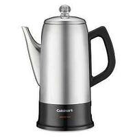 Cuisinart PRC-12N Classic Percolator, 12 Cup Capacity, 1000 to 1500 W, Stainless Steel, Silver, Knob Control