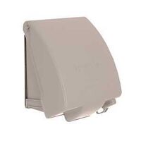 Taymac EXTRA DUTY Series MX7280S Weatherproof In-Use Cover, 3-1/2 in L, 5.39 in W, Aluminum, Gray, Powder-Coated