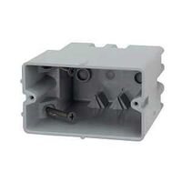 Madison Electric MSBHZ Adjustable Depth Device Box, 3-3/4 in L, 3.82 in W, 1 -Gang, PVC, Gray