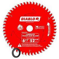 Diablo D0652TSL Track Saw Blade, 6-1/2 in Dia, 20 mm Arbor, 52-Teeth, Carbide Cutting Edge