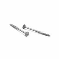 Simpson Strong-Tie SDWH27400G Screw, 0.276 in Thread, 4 in L, Serrated Thread, Washer Head, Hex Drive, Saw Tooth Point