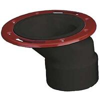 Oatey 43500 Closet Flange, 3, 4 in Connection, ABS, Black, For: 3 in, 4 in Pipes