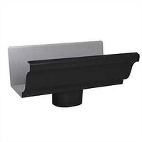 GUTTER END K-STYLE AL BLK 5IN 