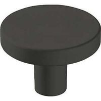 CAB KNOB VERSA MAT BLK 1-3/8IN