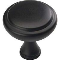 CAB KNOB ARDEN MAT BLK 1-1/4IN