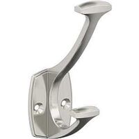 Amerock Vicinity Series H37001G10 Decorative Hook, 1 in W, Zinc, Satin Nickel, 25 lb, 2-11/16 in Projection