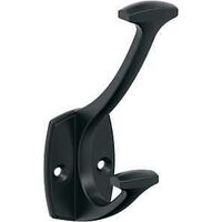 WALL HOOK DBL VICINITY MAT BLK