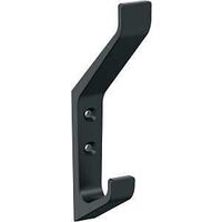 WALL HOOK DBL EMERGE MATTE BLK