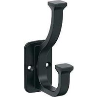 WALL HOOK DOUBLE ALDER MAT BLK