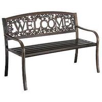 WELCOME BENCH MTL 50.5X25X34IN