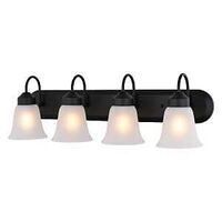 VANITY LIGHT 4LT MBLK/FWG 30IN