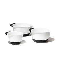 MIXING BOWL SET WHT/BLK HANDLE