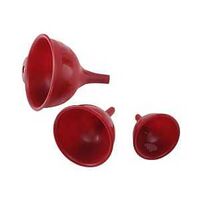 FUNNEL SET PLASTIC RED - Case of 3