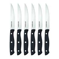 STEAK KNIFE SET TRI RVT SS BLK - Case of 3