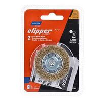 WIRE SHANK WHEEL BRUSH BRS 2IN