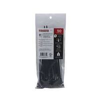 CABLE TIE 8IN SCREW 50 PC BLK 