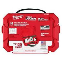 Milwaukee 49-22-4001 Hole Saw Kit, 10-Piece, Bi-Metal