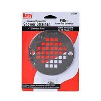 SHWR STRAINER RND SCREW SS 4IN