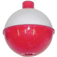 FISHING BOBBER RND RED/WHT 1IN