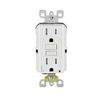 DPX OUTLET AF/GF WHT 15A 125V 