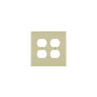 WALLPLATE OUTLET 2G NYLON IVRY