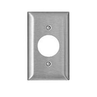 WALLPLATE SNGL OUTLET 1GANG SS