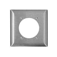 WALLPLATE OUTLET 2G SS 2.465IN