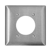 WALLPLATE OUTLET 2G SS 2.15IN 