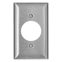 WALLPLATE OUTLET 1GNG SS 1.6IN