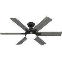 CEILING FAN LED MATTE BLK 52IN