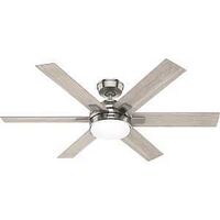 CEILING FAN LED BRSHD NIC 52IN