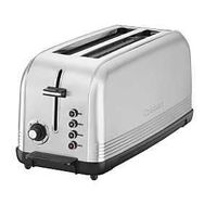 Cuisinart CPT-2500 Long Slot Toaster, 2-Slice, Bagel, Cancel, Defrost, Reheat, Button Control, Stainless Steel