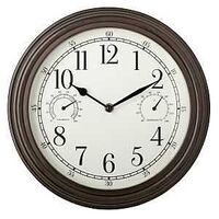 WALL CLOCK INDR/OUTDR BRZ 12IN