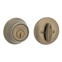 DEADBOLT SNG CYL SMRTKY ANTBRS