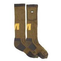 NUCLEUS HTD SOCKS BRN CLY L/XL