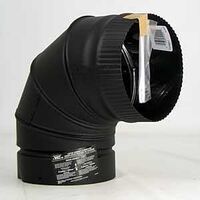 ELBOW STOVEPIPE 90DEG 7IN BLK 