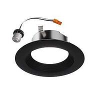 DOWN LT LED BFLE BLK 650LM 4IN