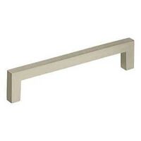 Amerock Monument Series 2000847 Cabinet Pull, 5-7/16 in L Handle, 1-3/16 in Projection, Aluminum, Satin Nickel