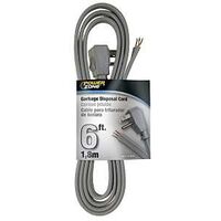 CORD PWR 16AWG 3C 6FT GRY SPT