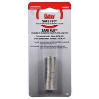 Oatey Safe-Flo 48311 Wire Solder, 28 g Carded, Solid, Silver Gray, 215 to 237 deg C Melting Point
