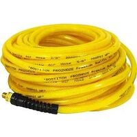 Amflo 1/4" X 50' Nylon Recoil Air Hose - 200 PSI Yellow Coiled Hose With Swivel Fittings
