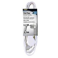 CORD EXT 16AWG 2C 7FT WHT