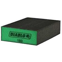 Diablo DFBLBLOSFN04G Sanding Sponge, 5 in L, 3 in W, 180 Grit, Ultra Fine, Aluminum Oxide Abrasive, 4/PK