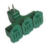 PWR BLOCK ADAPTER 3 OUTLET GRN