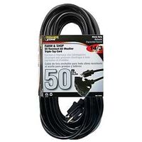 CORD EXT TRP TAP BLK 14/3 50FT