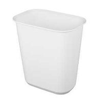 WASTEBASKET RECT WHITE 5.5GA  