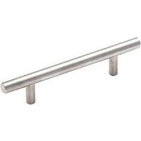 Amerock Bar Pulls Series BP19011CSG9 Cabinet Pull, 6-1/8 in L Handle, 1/2 in H Handle, 1-3/8 in Projection, Carbon Steel