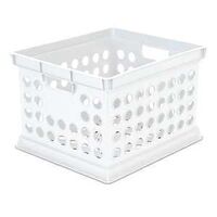 STORAGE CRATE PLSTC WHITE 3QT 