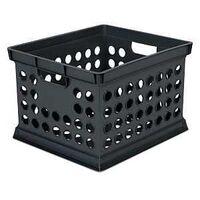 STORAGE CRATE PLSTC BLACK 3QT 